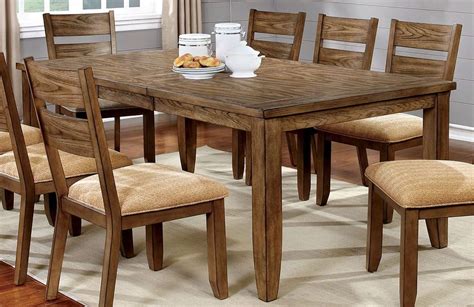 Light Oak Dining Room Table Set Orrick Extending Dining Set In Rustic Oak Table 6 Beige