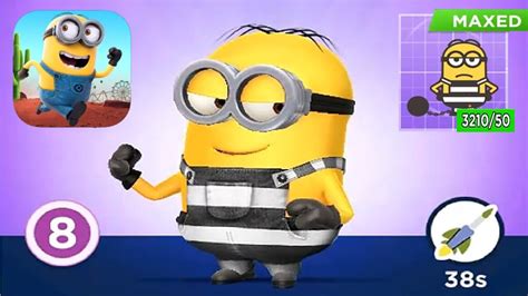 Minion Rush Prisoner Minon Rare Costume Upgrade To Maxed Gameplay