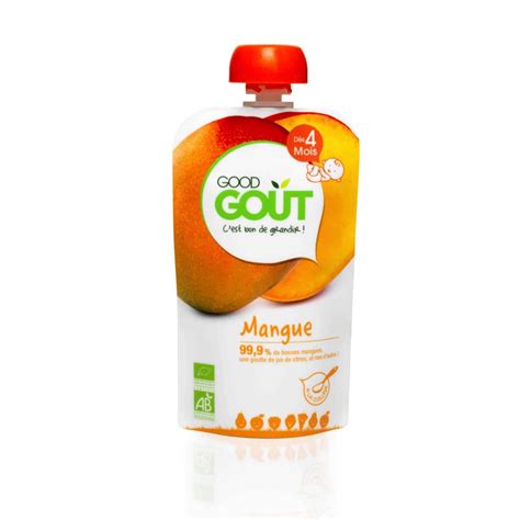 Atacadista de Gourde mangue bio dès 4 mois 120g GOOD GOUT