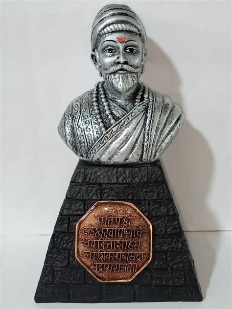 Polyresin Multicolor Chhatrapati Shivaji Maharaj Murti For Interior