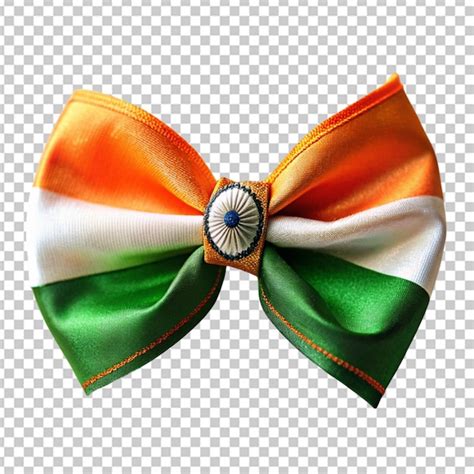 Premium PSD Indian Flag Bow Transparent Background