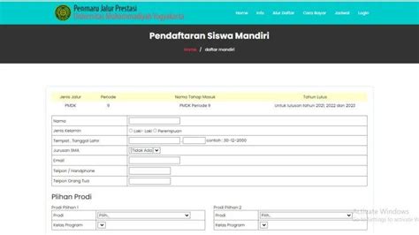 Cara Daftar Jalur Prestasi Umy 2023 Periode 9 Melalui Laman Admisiumyacid