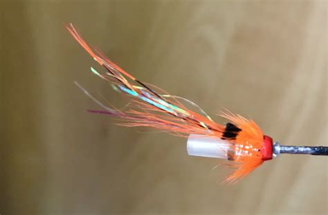 Black Boar Shrimp Orange Tungsten Tube Salmon Fishing Flies From