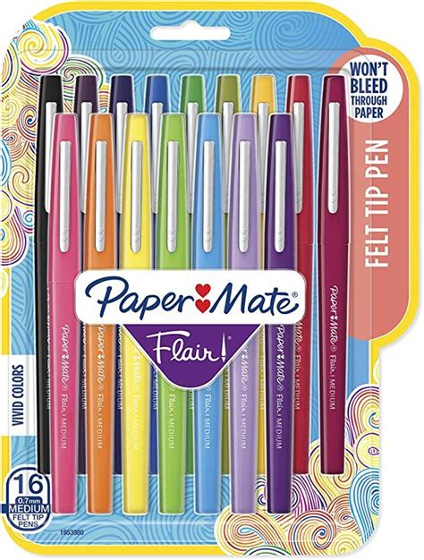 Amazon Paper Mate Flair Felt Tip Pens Medium Point 0 7mm