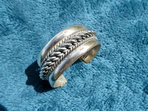 Ancien Bracelet En Argent Massif Torsad Gypte Poin Ons Grs Eur