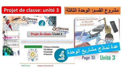 Projet De Classe Unit Sciences Et Technologies Ann E Primaire