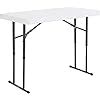 Lifetime Foot Commercial Adjustable Height Folding Table White