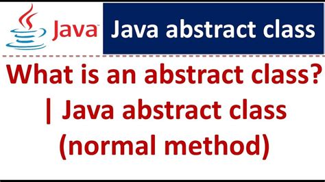 What Is An Abstract Class Java Abstract Class Normal Method Java