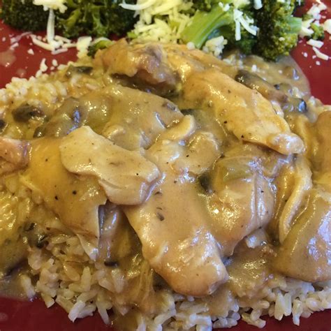 Crock Pot Cheesy Mushroom Chicken