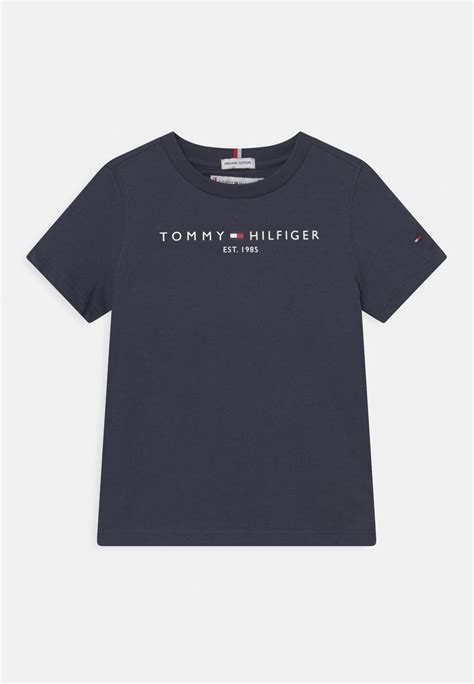 Tommy Hilfiger Essential Tee Print T Shirt Twilight Navy Dark Blue Uk