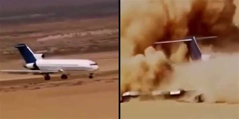 Watch Scientists Crashing A Boeing 727 In The Desert In A Re