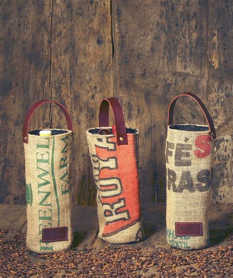 CB Sacks Wine Totes Made From Upcycled Burlap Coffee Bean Sacks Get