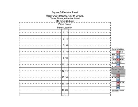 Electrical Panel Labels Template Fill Online Printable 40 OFF