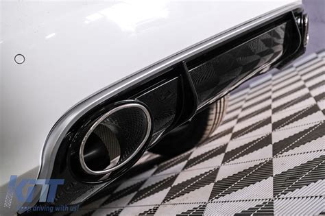 Rear Bumper Valance Diffuser Exhaust Tips Suitable For Audi A4 B8 B8