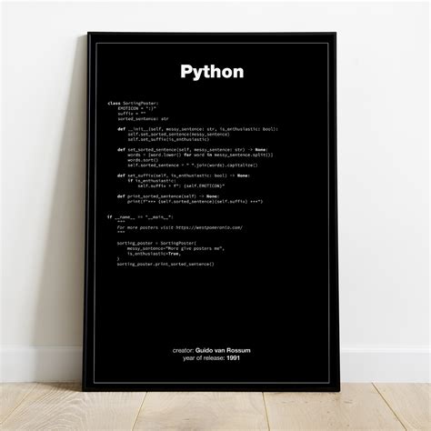 Plakat Python Plakat Kod Programistyczny Python