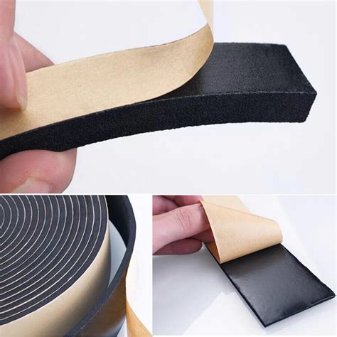 Neoprene Self Adhesive Backed Foam Sponge Strip Roll Sheet Tape Sticky