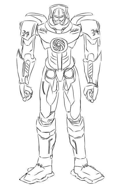 Jaeger From Pacific Rim Coloring Page Free Printable Coloring Pages