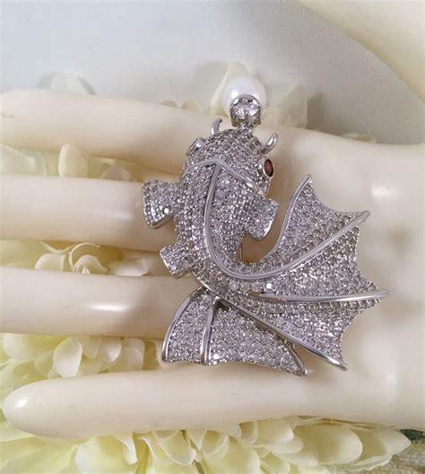 Vintage Large Runway Statement Brooch Pin Goldfish Ca Gem