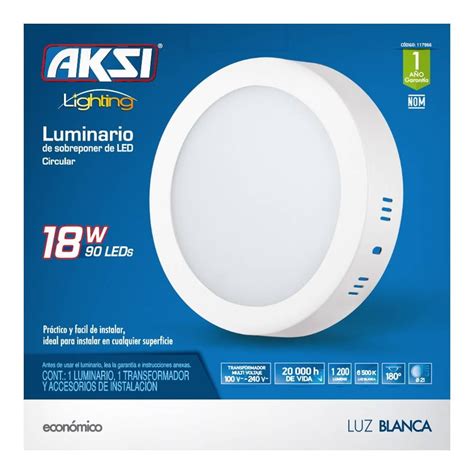 Luminario Aksi De Sobreponer 117966 Blanco Walmart