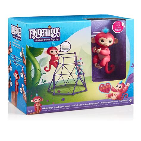 Fingerlings Jungle Gym Playset Interactive Baby Monkey Aimee Coral