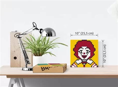 Ronald Mcdonald Pixel Art Brick Mosaic