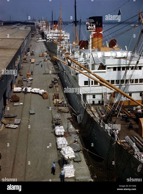 1960s 1960s Shipping Dock Mississippi River New Orleans Freighters