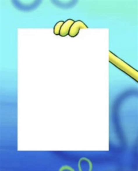 Spongebob Meme Template Blank Paper Sign