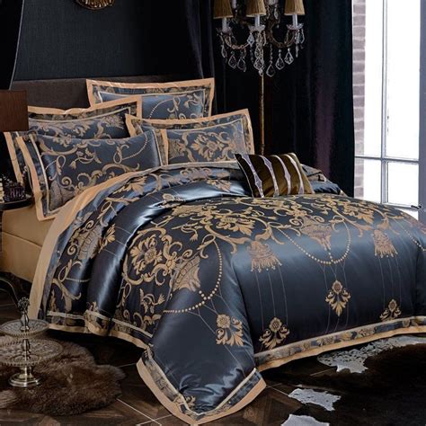 Midnight Blue And Gold Medieval Indian Pattern Glam Royal Style Luxury