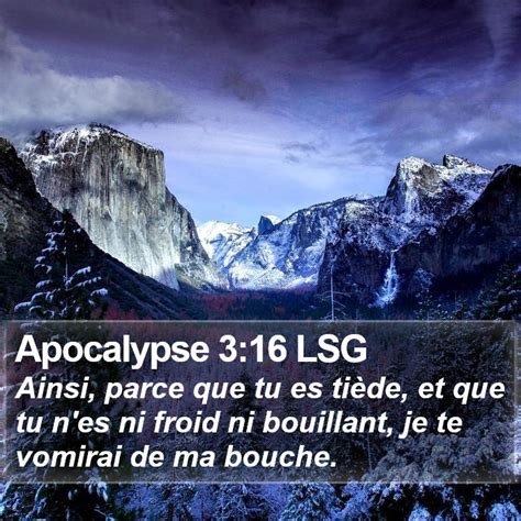 Apocalypse Lsg Ainsi Parce Que Tu Es Ti De Et Que Tu N Es Ni