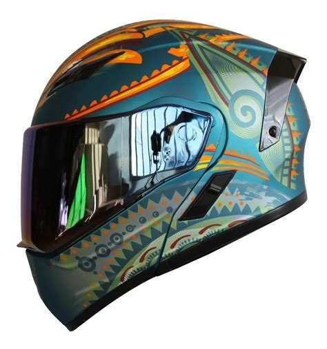 Casco Kov Abatible Con Luz Led Stelar Gafas Dot Regalo Meses Sin