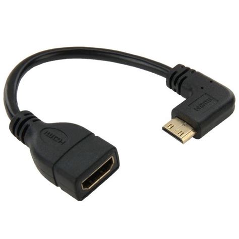 High Quality 90 Degree Mini Hdmi Micro Hdmi Male To Hdmi Female Cable 15cm 0 15m Shopee Malaysia