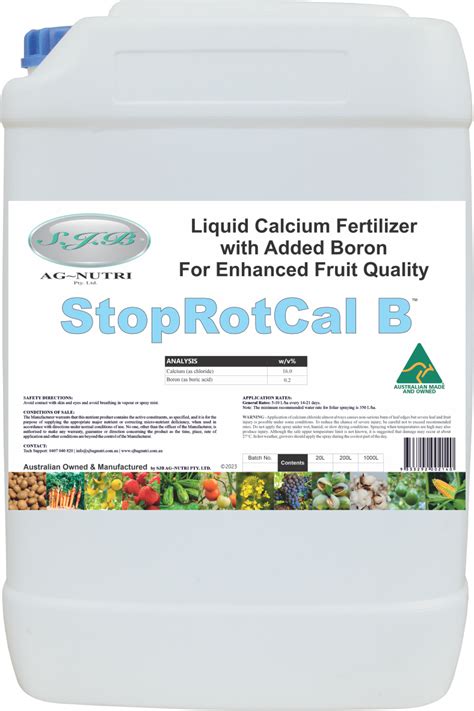 Liquid Calcium Chloride For Superior Fruit Quality Sjb Ag Nutri