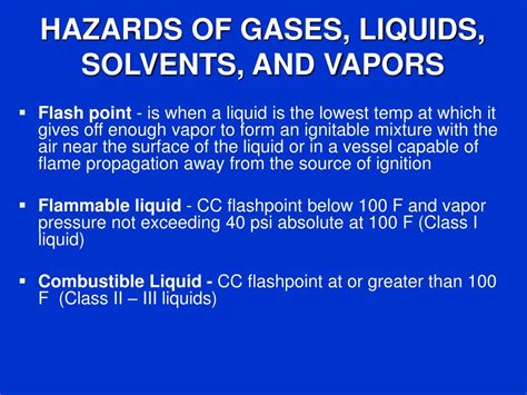 Ppt Industrial Hygiene Gases Vapors And Solvents Powerpoint