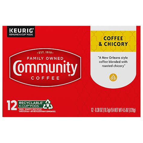 Community Coffee Coffee And Chicory K Cup Pods 12 Ea Coffee Breaux Mart