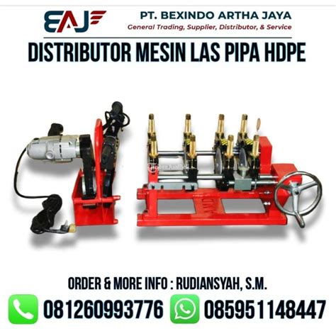 Mesin Las Pipa HDPE Manual SHDS 200 L 4 Clamps Size 1 1di2 Sd 8 Inch