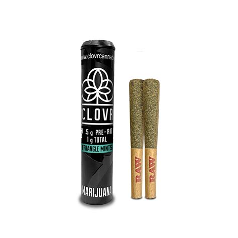 Clovr Clovr Pre Rolls 0 5g 2 Pack Triangle Mints Leafly