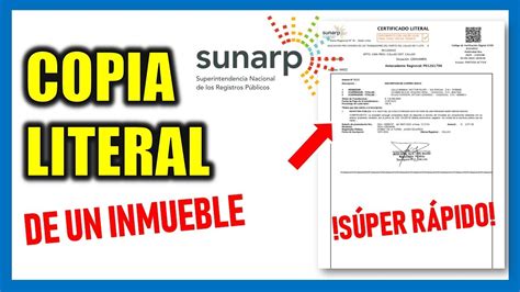 Copia literal SUNARP en línea 2024 Cómo solicitar COPIA LITERAL de un