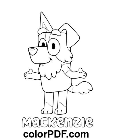 Mackenzie De Bluey Coloriages Et Livres En PDF