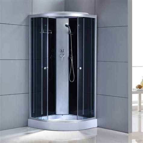 SHOWER ENCLOSURE CRB 302A GRAY 800mmx800mm SHALLOW CORNER SHOWER TRAY