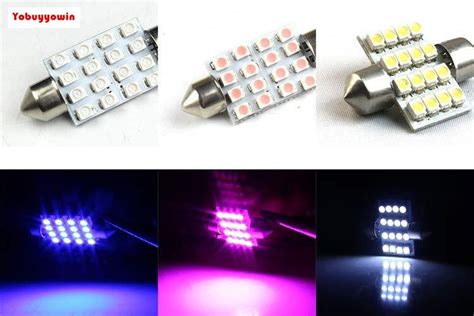 Pcs Free Shipping White Mm Smd Led Car Festoon Interior