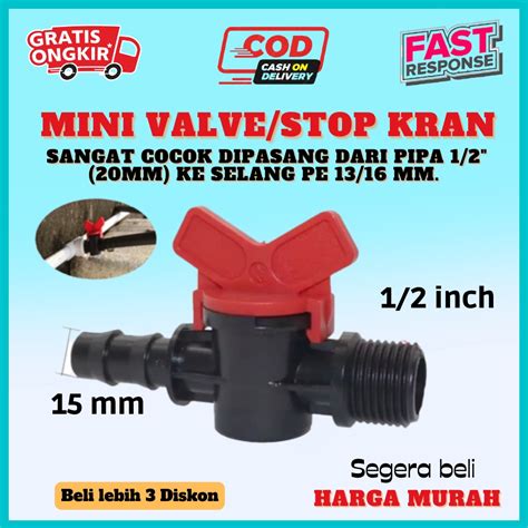 Jual CHECK VALVE 1 2 INCH MALE DRAT LUAR STOP KRAN KE SELANG PE 13 16