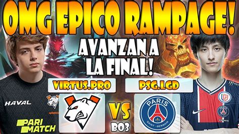 PSG LGD VS VIRTUS PRO BO3 GAME 3 SEMIFINAL AME VS NIGHTFALL ESL ONE