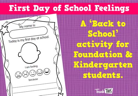 First Day Of School Feelings Teacher Resources And Classroom Games