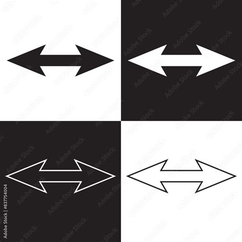 Left Right Arrow Icon Double Horizontal Arrow Icon Browse Horizontal