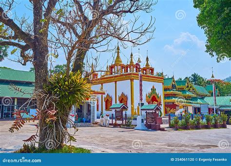 The Ubosot Of Wat Chong Kham Temple Behind The Tree Mae Hong Son