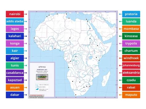 Afryka Miasta I Kotliny Labelled Diagram