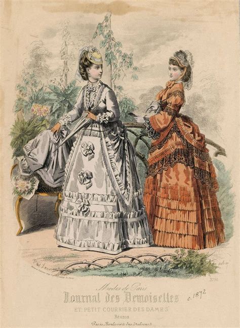 Journal Des Demoiselles 1871 Fashion Plates Victorian Era Fashion