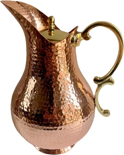 Sundar Hammered Copper Pitcher Pure Copper Jug Drinking Water