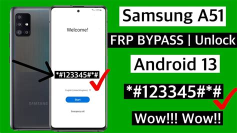 Samsung A51 Frp Bypass Android 13 Samsung A51 Unlock Google Account