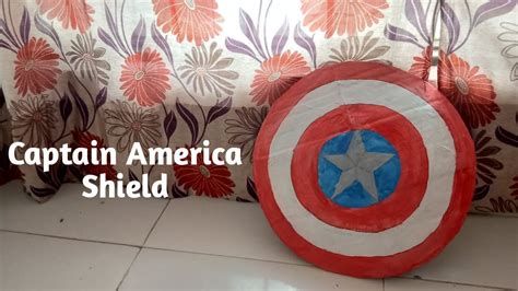 How To Make A Cardboard Captain America Shield Easy Youtube